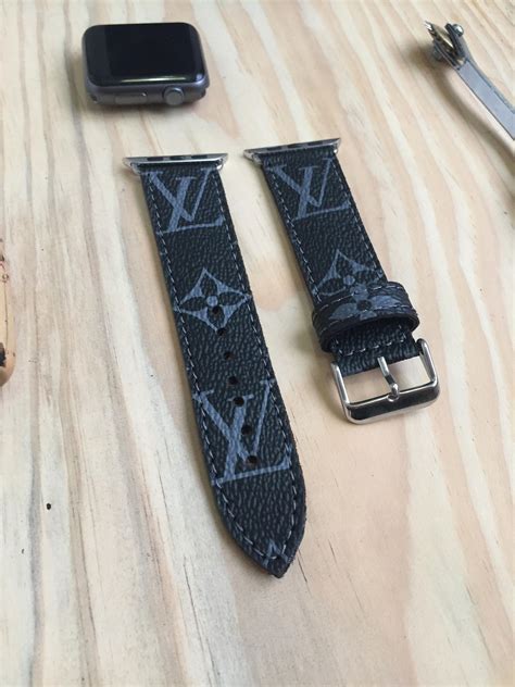 louis vuitton black apple watch band|authentic lv apple watch band.